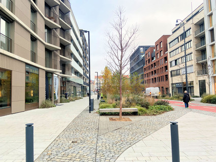 Pronájem nového bytu 2+kk, 61,80 m2 s balkonem, sklepem a GS, Praha 5- Smíchov, ul. Šiklové - Fotka 13