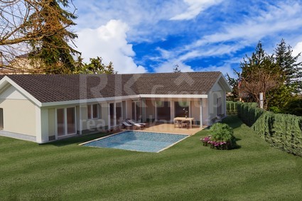 Pozemek se stavebním povolením, Dobříš, 639 m2 - Vizualizace 1